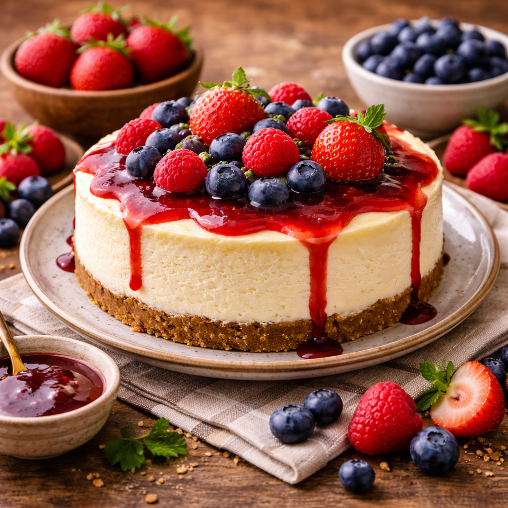 تشيز كيك كلاسيك بالفواكه