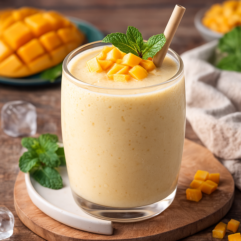 وصفة عصير المانجا بالحليب الكريمي