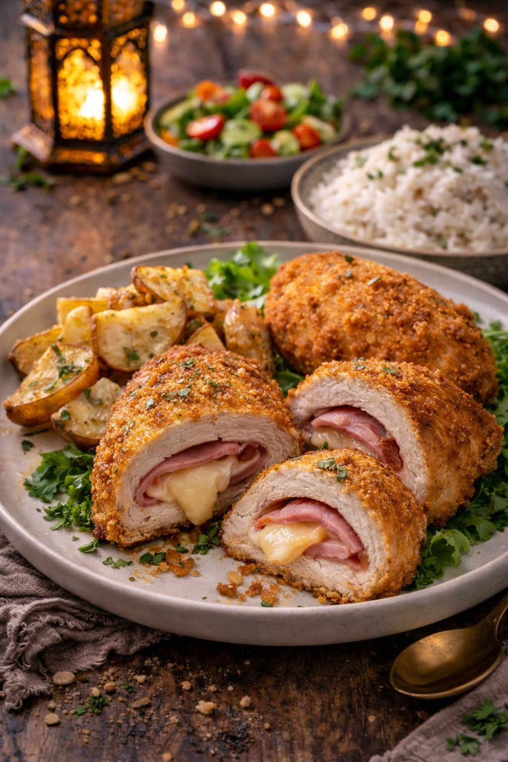 🍗 كوردن بلو بالدجاج بالفرن